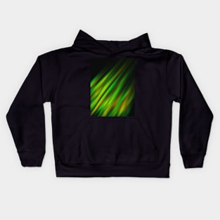 Colorful neon green brush strokes on dark gray Kids Hoodie